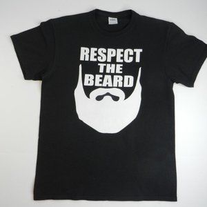 Respect The Beard T Shirt Mens Medium